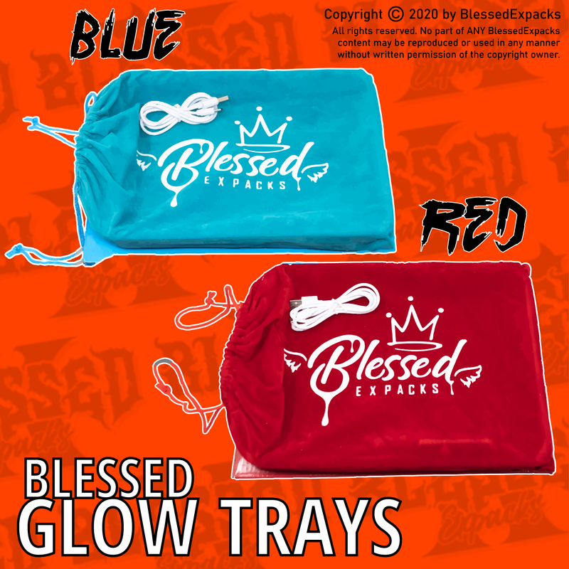 Blessed Expacks Glow Rolling Tray (Red & Blue)