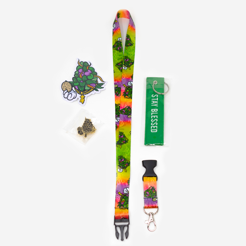 4pc Zookies Lanyard Keychain Kit